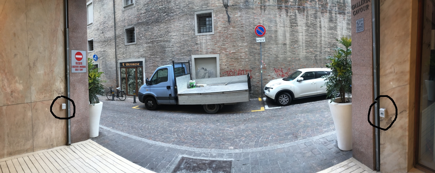  Contapersoane wifi accesso laterale realizzato Bologna Galleria Cavour